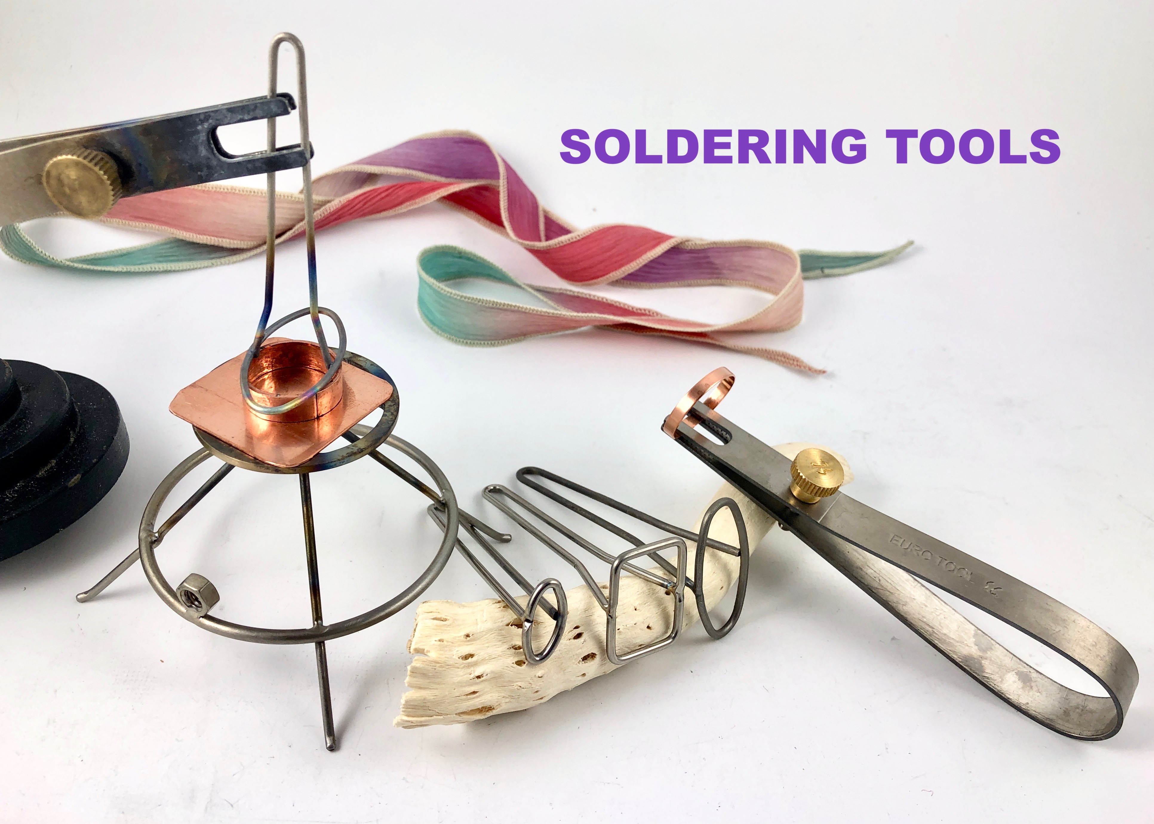 Titanium soldering holders and steel soldering stand by Eugenia Chan